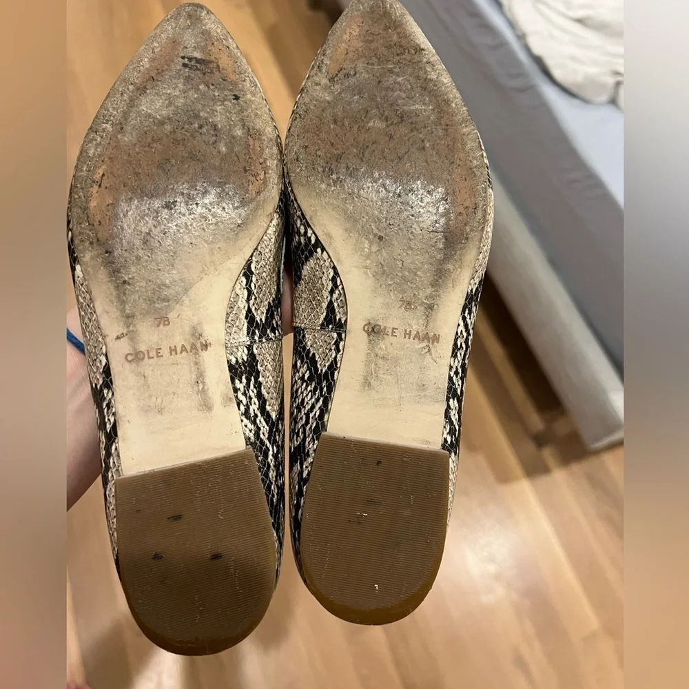 Cole Haan 7 Snake Flats - Picture 5 of 6